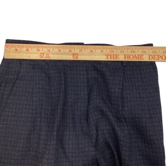 Vintage Liz Claiborne Navy Wool Blend Pleated Trousers Women's Size Petite 10‎ - Picture 5 of 5